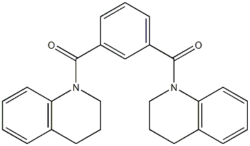 [3-(3,4-dihydro-2H-quinoline-1-carbonyl)phenyl]-(3,4-dihydro-2H-quinolin-1-yl)methanone 结构式