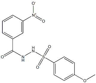 N'-(4-methoxyphenyl)sulfonyl-3-nitrobenzohydrazide 结构式