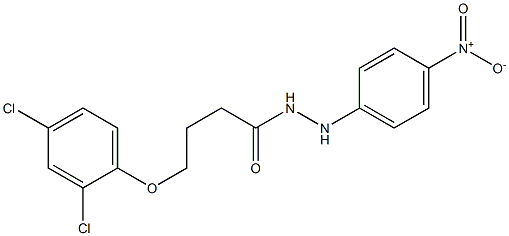 4-(2,4-dichlorophenoxy)-N'-(4-nitrophenyl)butanehydrazide 结构式