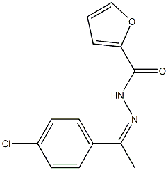 N-[(Z)-1-(4-chlorophenyl)ethylideneamino]furan-2-carboxamide 结构式