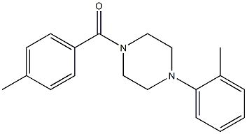 (4-methylphenyl)-[4-(2-methylphenyl)piperazin-1-yl]methanone 结构式