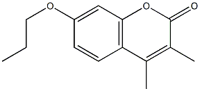 3,4-dimethyl-7-propoxychromen-2-one 结构式
