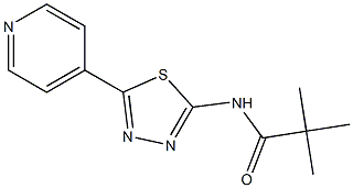 2,2-dimethyl-N-(5-pyridin-4-yl-1,3,4-thiadiazol-2-yl)propanamide 结构式