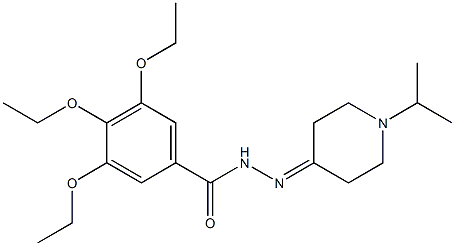 3,4,5-triethoxy-N-[(1-propan-2-ylpiperidin-4-ylidene)amino]benzamide 结构式