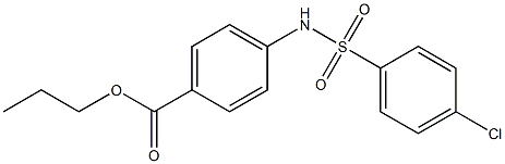 propyl 4-[(4-chlorophenyl)sulfonylamino]benzoate 结构式