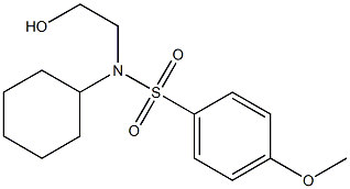 N-cyclohexyl-N-(2-hydroxyethyl)-4-methoxybenzenesulfonamide 结构式