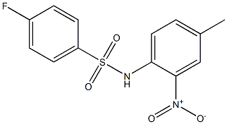 4-fluoro-N-(4-methyl-2-nitrophenyl)benzenesulfonamide 结构式