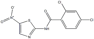 2,4-dichloro-N-(5-nitro-1,3-thiazol-2-yl)benzamide 结构式