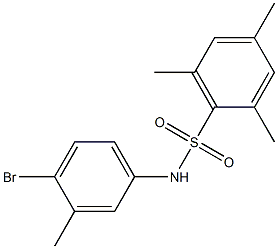 N-(4-bromo-3-methylphenyl)-2,4,6-trimethylbenzenesulfonamide 结构式