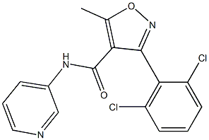 3-(2,6-dichlorophenyl)-5-methyl-N-pyridin-3-yl-1,2-oxazole-4-carboxamide 结构式