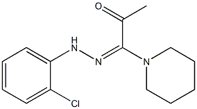 (1E)-1-[(2-chlorophenyl)hydrazinylidene]-1-piperidin-1-ylpropan-2-one 结构式