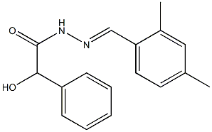 N-[(E)-(2,4-dimethylphenyl)methylideneamino]-2-hydroxy-2-phenylacetamide 结构式