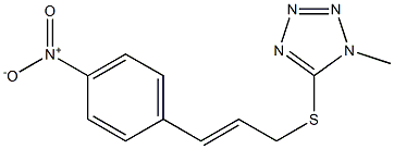 1-methyl-5-[(E)-3-(4-nitrophenyl)prop-2-enyl]sulfanyltetrazole 结构式