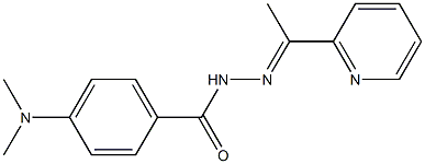 4-(dimethylamino)-N-[(E)-1-pyridin-2-ylethylideneamino]benzamide 结构式