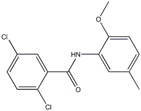 2,5-dichloro-N-(2-methoxy-5-methylphenyl)benzamide 结构式