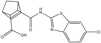 2-[(6-chloro-1,3-benzothiazol-2-yl)carbamoyl]bicyclo[2.2.1]hept-5-ene-3-carboxylic acid 结构式