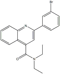 2-(3-bromophenyl)-N,N-diethylquinoline-4-carboxamide 结构式