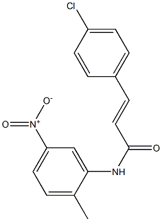 (E)-3-(4-chlorophenyl)-N-(2-methyl-5-nitrophenyl)prop-2-enamide 结构式