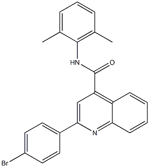 2-(4-bromophenyl)-N-(2,6-dimethylphenyl)quinoline-4-carboxamide 结构式