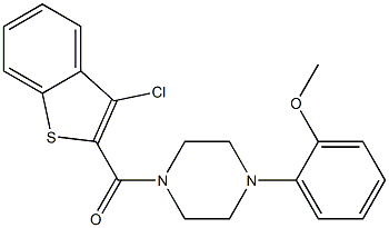 (3-chloro-1-benzothiophen-2-yl)-[4-(2-methoxyphenyl)piperazin-1-yl]methanone 结构式