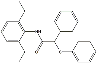 N-(2,6-diethylphenyl)-2-phenyl-2-phenylsulfanylacetamide 结构式