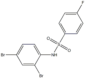 N-(2,4-dibromophenyl)-4-fluorobenzenesulfonamide 结构式