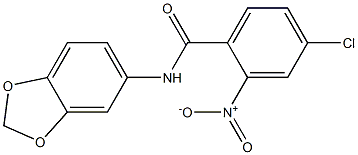 N-(1,3-benzodioxol-5-yl)-4-chloro-2-nitrobenzamide 结构式