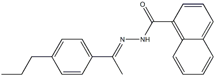 N-[(E)-1-(4-propylphenyl)ethylideneamino]naphthalene-1-carboxamide 结构式