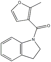2,3-dihydroindol-1-yl-(2-methylfuran-3-yl)methanone 结构式