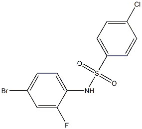 N-(4-bromo-2-fluorophenyl)-4-chlorobenzenesulfonamide 结构式