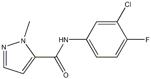 N-(3-chloro-4-fluorophenyl)-2-methylpyrazole-3-carboxamide 结构式