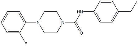 N-(4-ethylphenyl)-4-(2-fluorophenyl)piperazine-1-carboxamide 结构式