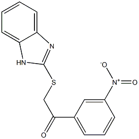 2-(1H-benzimidazol-2-ylsulfanyl)-1-(3-nitrophenyl)ethanone 结构式