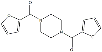 [4-(furan-2-carbonyl)-2,5-dimethylpiperazin-1-yl]-(furan-2-yl)methanone 结构式