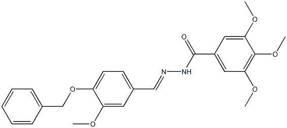 3,4,5-trimethoxy-N-[(E)-(3-methoxy-4-phenylmethoxyphenyl)methylideneamino]benzamide 结构式