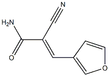 (E)-2-cyano-3-(furan-3-yl)prop-2-enamide 结构式