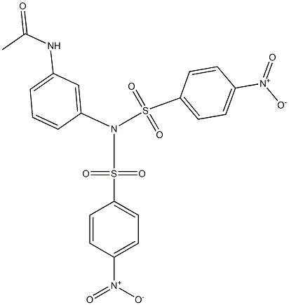 N-[3-[bis[(4-nitrophenyl)sulfonyl]amino]phenyl]acetamide 结构式