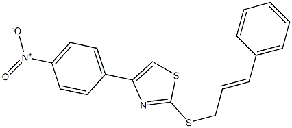 4-(4-nitrophenyl)-2-[(E)-3-phenylprop-2-enyl]sulfanyl-1,3-thiazole 结构式