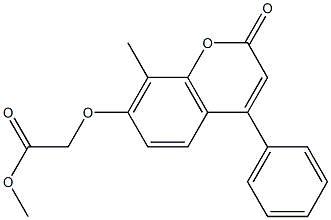 methyl 2-(8-methyl-2-oxo-4-phenylchromen-7-yl)oxyacetate 结构式