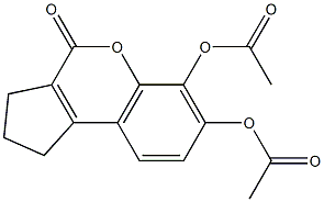 (6-acetyloxy-4-oxo-2,3-dihydro-1H-cyclopenta[c]chromen-7-yl) acetate 结构式