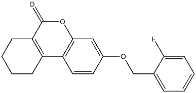 3-[(2-fluorophenyl)methoxy]-7,8,9,10-tetrahydrobenzo[c]chromen-6-one 结构式
