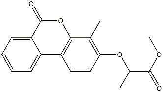 methyl 2-(4-methyl-6-oxobenzo[c]chromen-3-yl)oxypropanoate 结构式