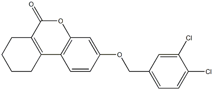 3-[(3,4-dichlorophenyl)methoxy]-7,8,9,10-tetrahydrobenzo[c]chromen-6-one 结构式