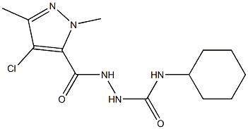 1-[(4-chloro-2,5-dimethylpyrazole-3-carbonyl)amino]-3-cyclohexylurea 结构式