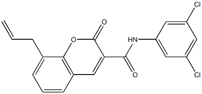 N-(3,5-dichlorophenyl)-2-oxo-8-prop-2-enylchromene-3-carboxamide 结构式
