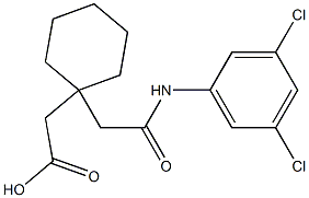 2-[1-[2-(3,5-dichloroanilino)-2-oxoethyl]cyclohexyl]acetic acid 结构式