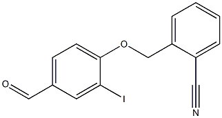 2-[(4-formyl-2-iodophenoxy)methyl]benzonitrile 结构式