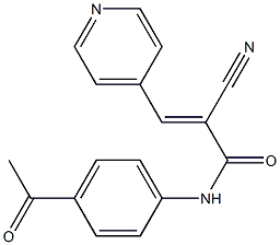 (E)-N-(4-acetylphenyl)-2-cyano-3-pyridin-4-ylprop-2-enamide 结构式