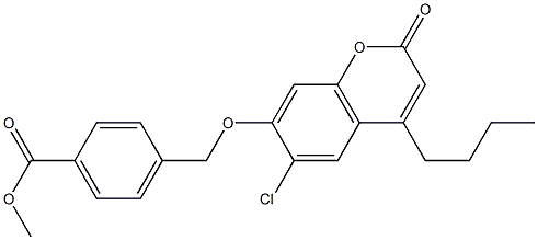 methyl 4-[(4-butyl-6-chloro-2-oxochromen-7-yl)oxymethyl]benzoate 结构式