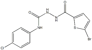 1-[(5-bromothiophene-2-carbonyl)amino]-3-(4-chlorophenyl)urea 结构式